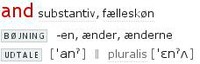 and, udtale